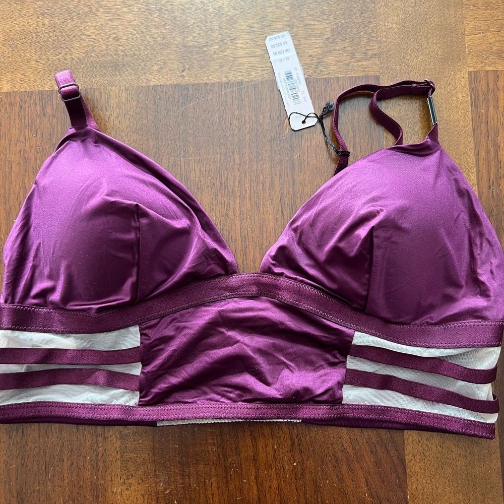 Victoria Secret Purple/Pink Bralette Set Size Medium NWT - Picture 3 of 16